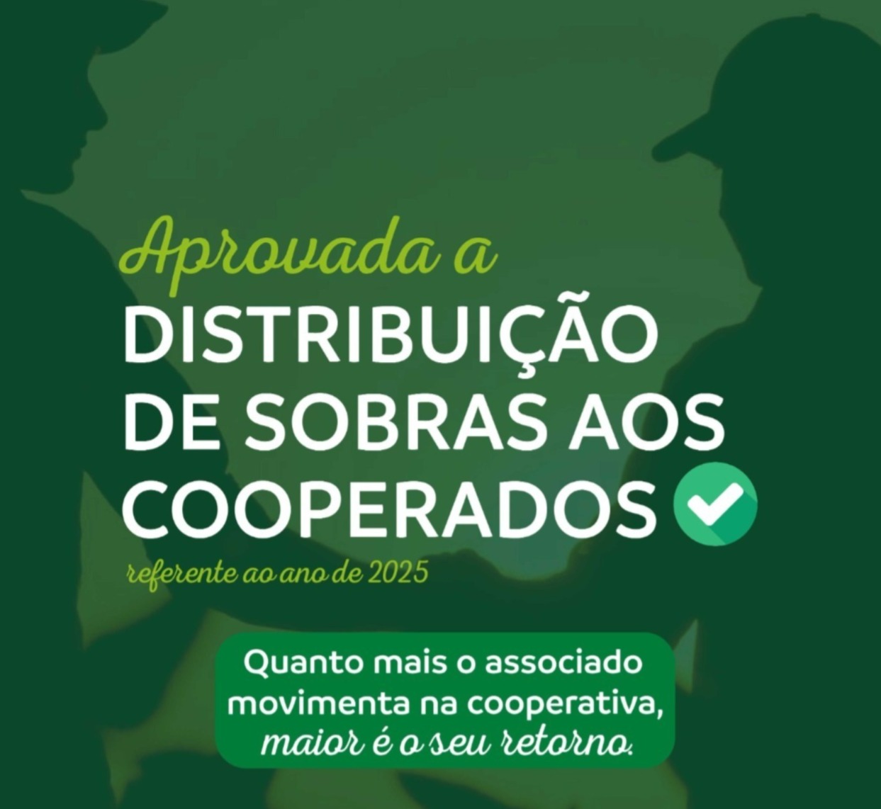 AGO DA COOPERLATE APROVA DISTRIBUIÇÃO DE SOBRAS AOS COOPERADOS